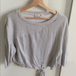 Anthropologie Small Striped Crop Shirt